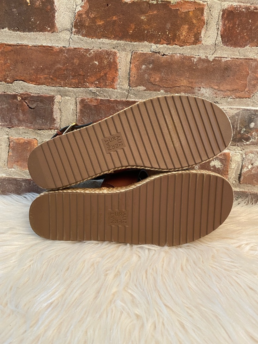 Naturalizer Patience Platform Brown Leather Sandals, Size 9.5 - Picture 14 of 16